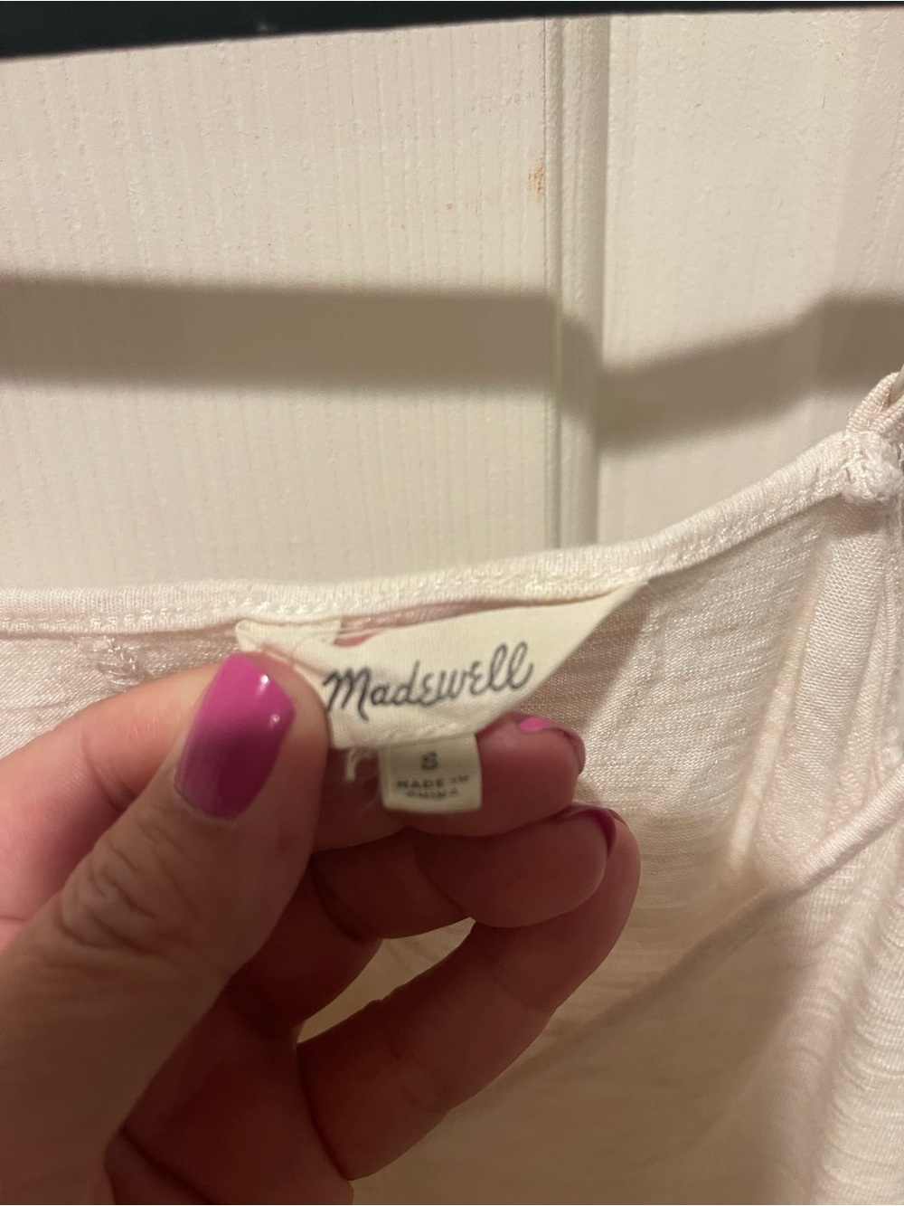 Madewell Light Cream V-Neck Spaghetti Strap Cami - Picture 3 of 3